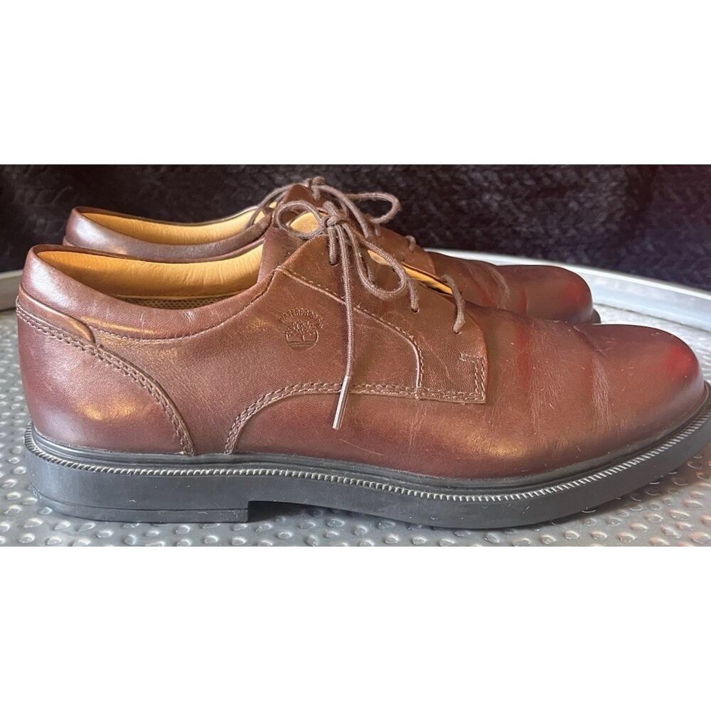 Men's Timberland Brown Leather Lace Up Oxford Casual/Comfort Shoe Size 10.5M - Picture 2 of 7